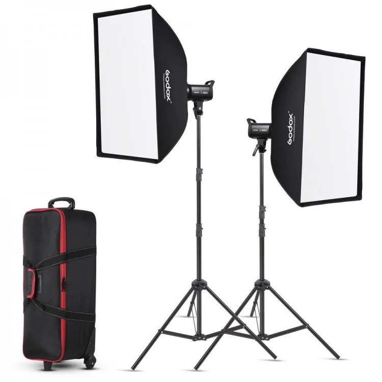 Godox SL100BI Kit - Eclairage LED kit Bi-Color (2xSL100Bi & accessories)
