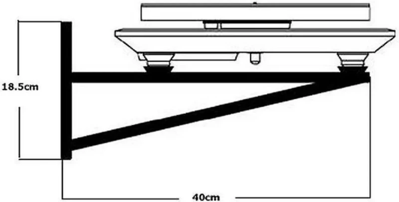 Rega Wall Bracket Noir