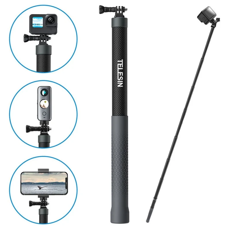 Telesin Premium Perche à Selfie carbone (300 cm)