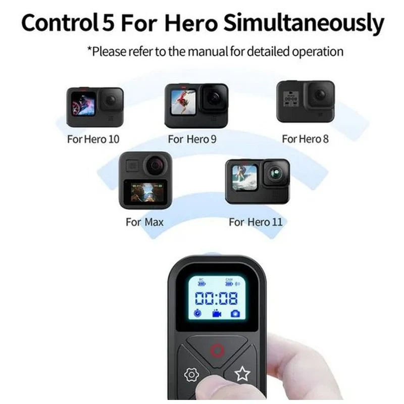 Telesin Télécommande Bluetooth pour GoPro 11/10/9/8/Max avec dragonne