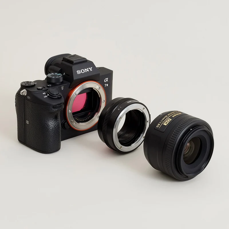 Urth Adaptateur de monture d'objectif : Compatible avec l'objectif Nikon F (type G) et le boîtier de l'appareil photo Sony E