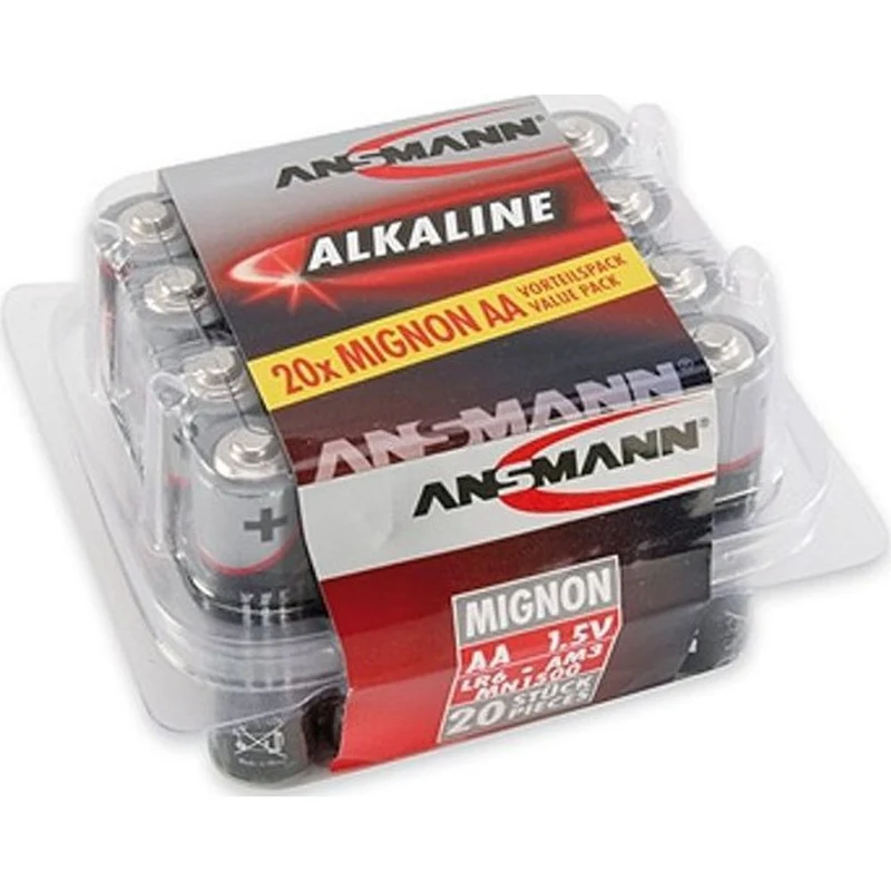 Ansmann Piles Alcaline AA (Lot de 20)