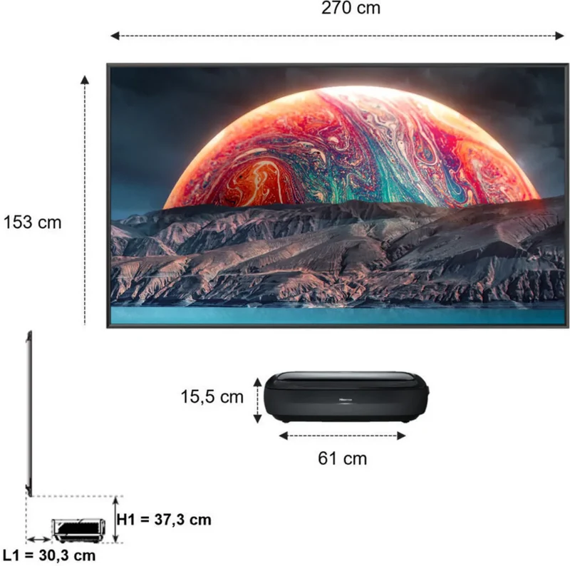 Hisense 120L9HA + Écran