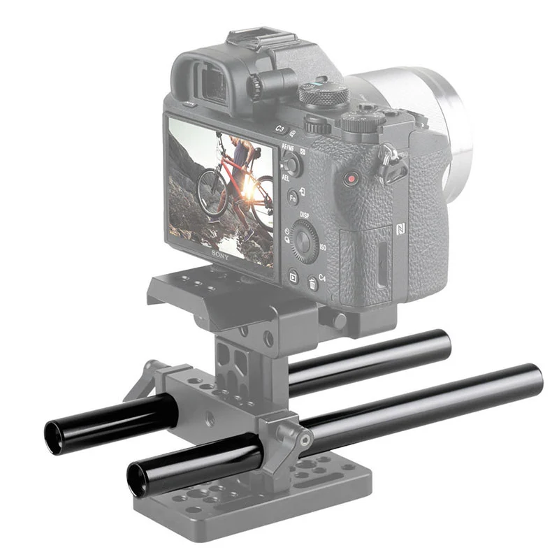 SmallRig 1051 Tige 15mm Noir Alliage D'Aluminium (M12-20cm) 8" (x2)