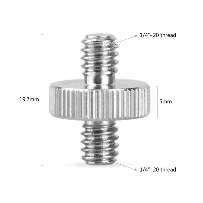 SmallRig 828 Double Vis Trépied Filetage 1/4" Vers 1/4"