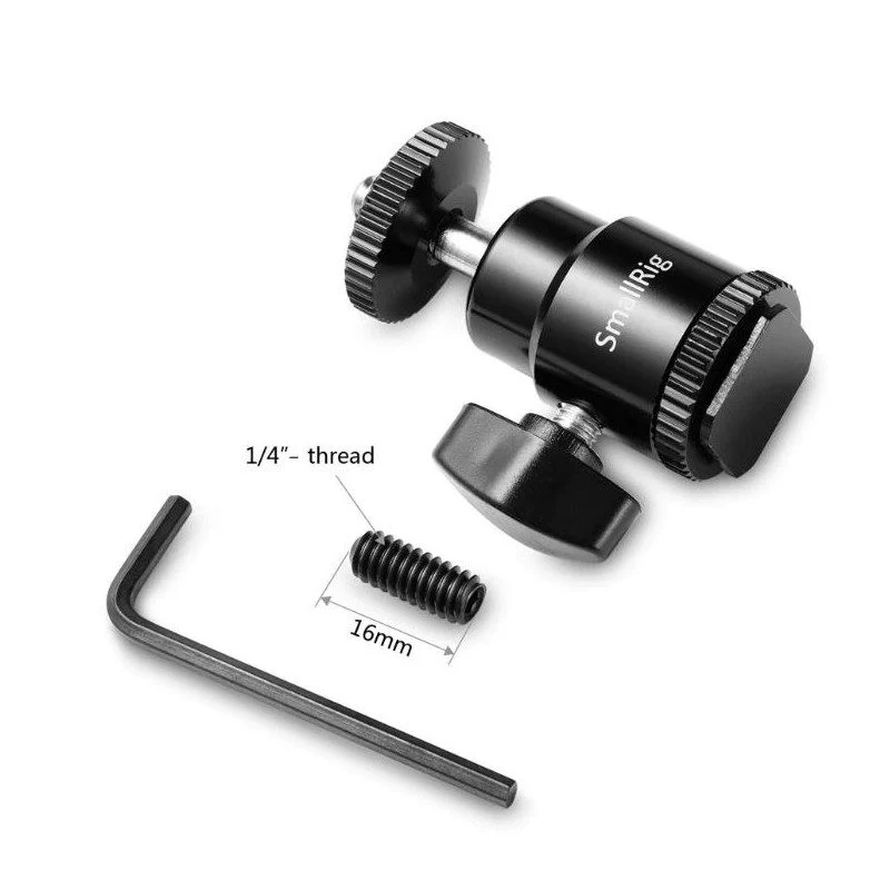 SmallRig 761 New 1/4" Appareil Photo Griffe Porte-Flash Monture avec Additional 1/4" Vis