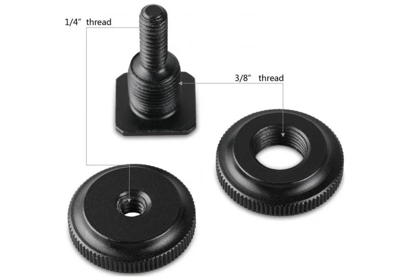 SmallRig 1631 814 Adaptateur sabot avec filetage de 3/8 " à 1/4 " 2 pcs