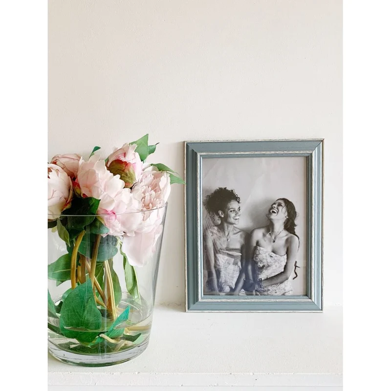 Deknudt Cadre photo bleu avec accent naturel 21x29.7 S221F6