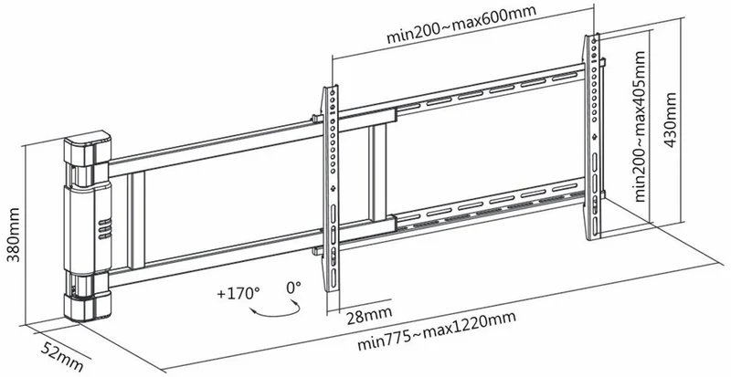 Multibrackets M Motorized Swing Mount X-Large