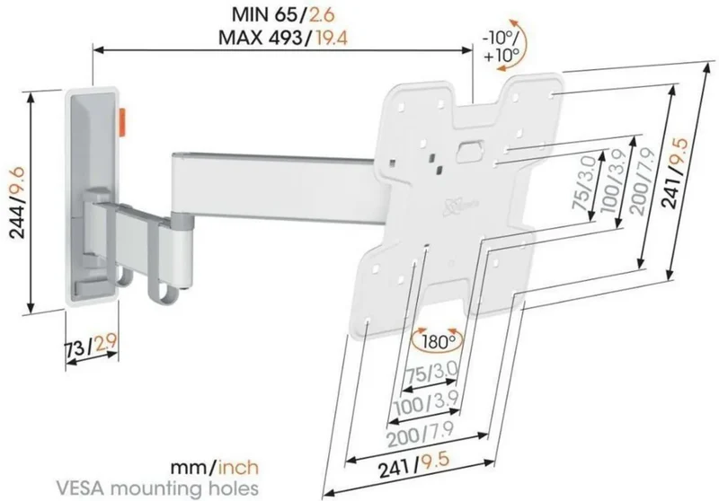 Vogel's TVM 3245 Blanc