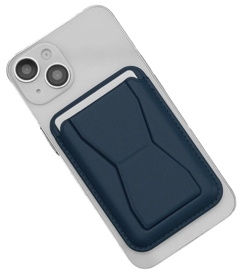Grip Porte-cartes avec Support Pliable - Bleu