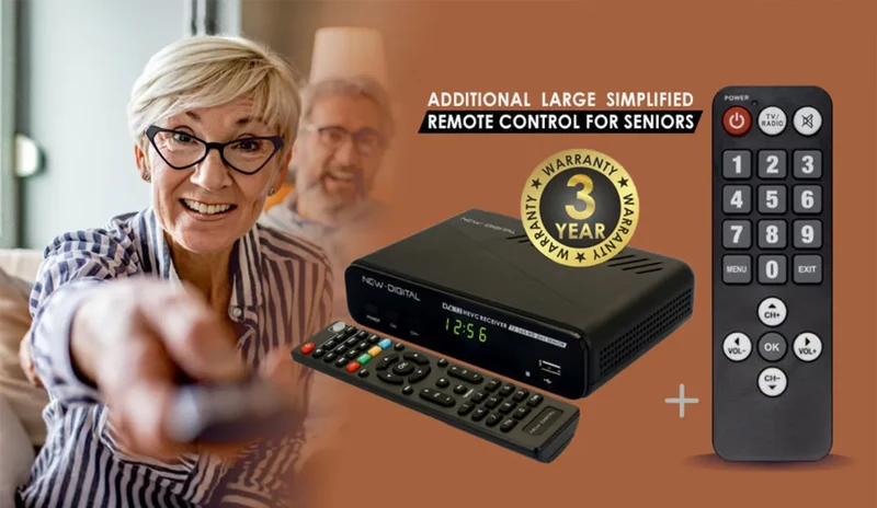 New Digital T2-365 HD SENIOR 2in1