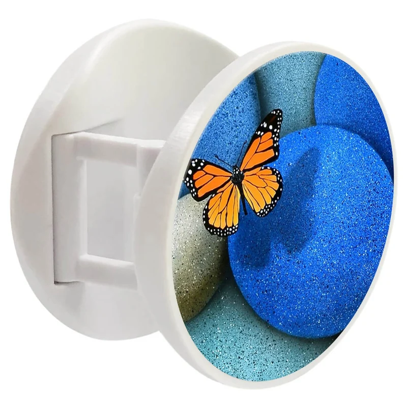 Grip imprimé | Design Papillon galet bleu
