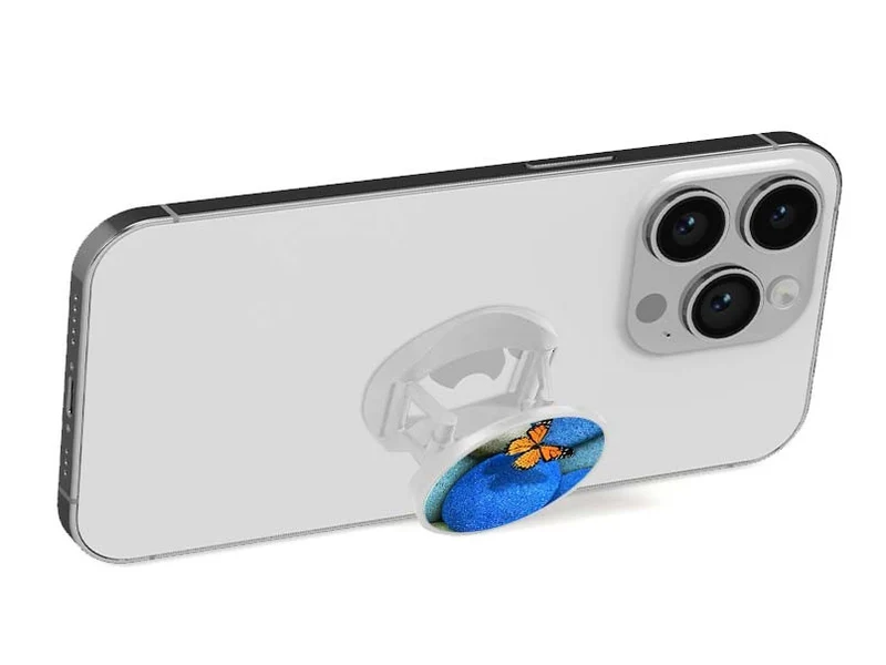 Grip imprimé | Design Papillon galet bleu