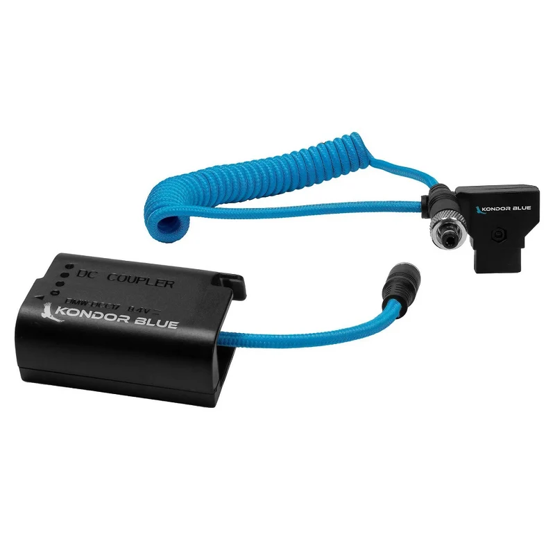 Kondor Blue D Tap To Lumix S5 GH5 DMW-BLK22 Dummy Batterie Câble (Câble de Batterie Factice)
