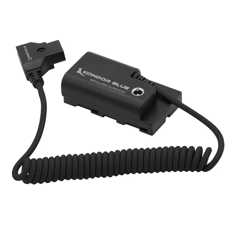 Kondor Blue D-Tap Câble vers Batterie Factice Sony Série L NPF (Noir)