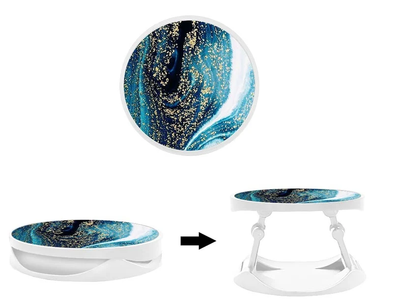Grip imprimé | Design Marbre Bleu Pailleté
