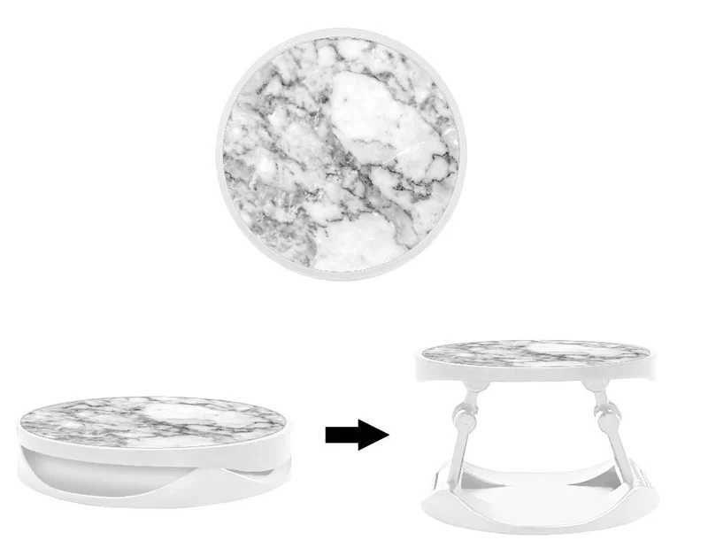 Grip imprimé | Design Marbre Blanc