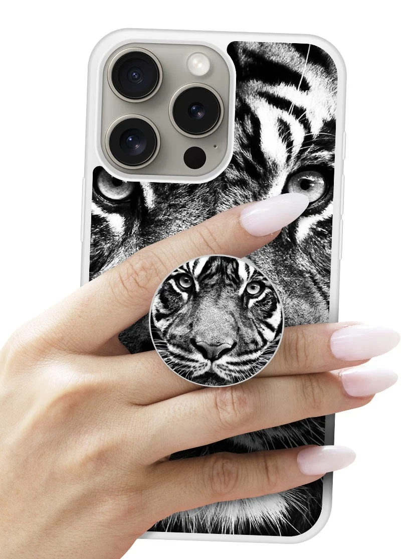 Grip imprimé | Design Tigre blanc et noir