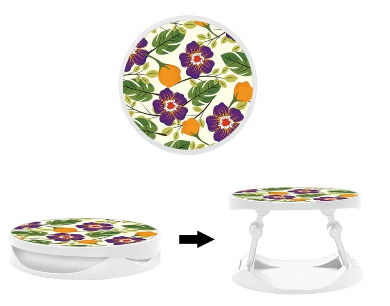 Grip imprimé | Design Fleurs Violettes