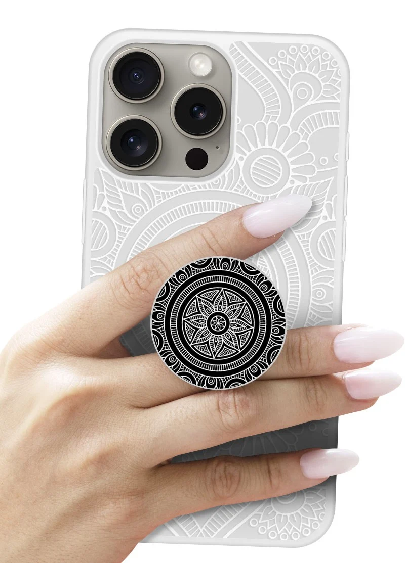 Grip imprimé | Design Mandala blanc