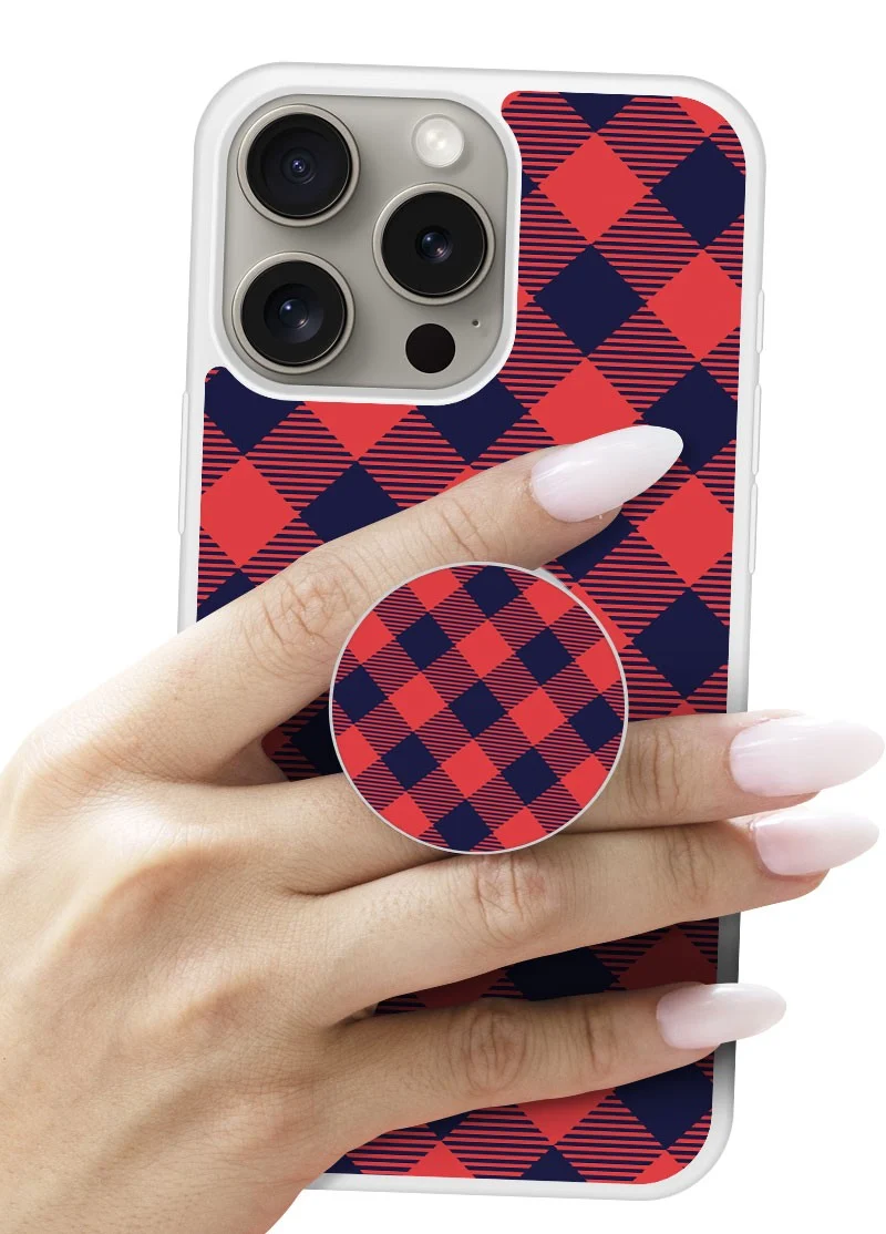 Grip imprimé | Design Tartan Rouge
