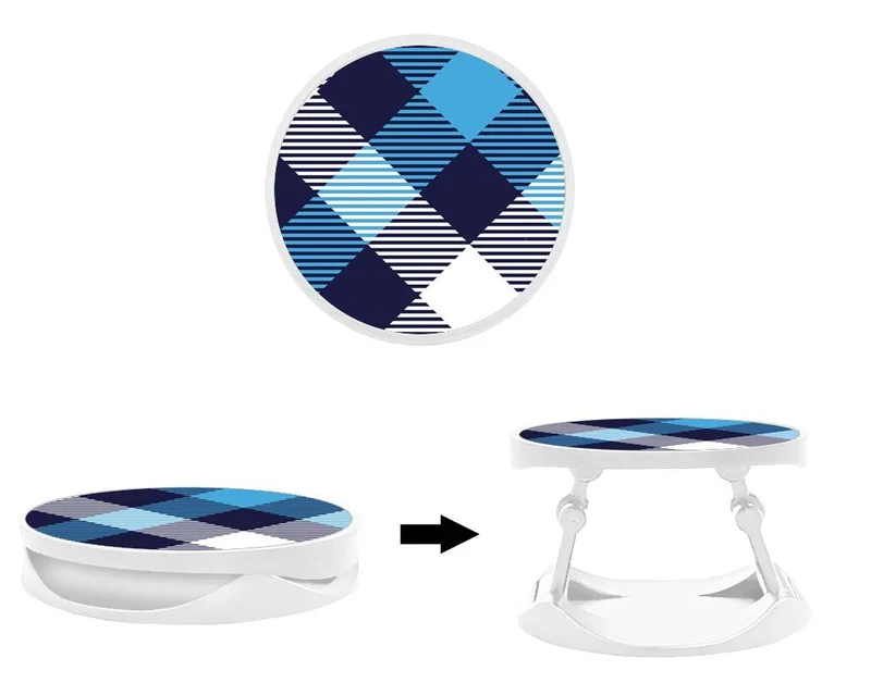 Grip imprimé | Design Tartan Bleu