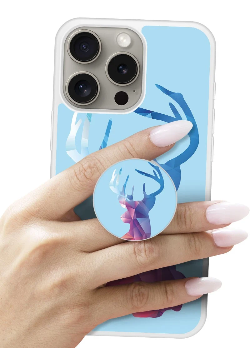 Grip imprimé | Design Cerf Hipster Bleu