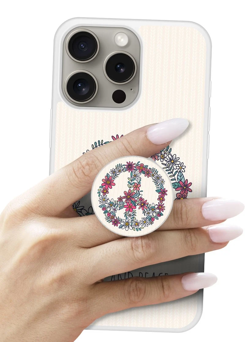 Grip imprimé | Design Love and peace floral