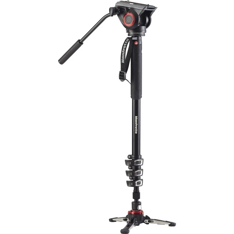 Manfrotto Monopode Vidéo Alu 4 Sections + Rotule MVH500