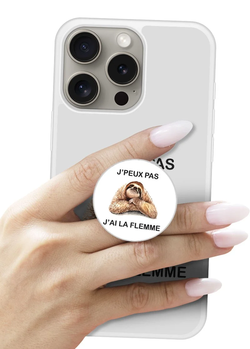 Grip imprimé | Design J'peux pas j'ai la flemme