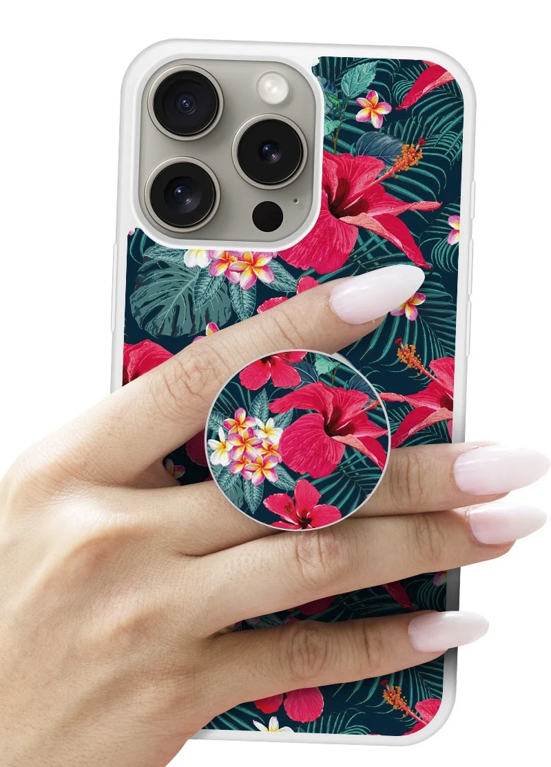 Grip imprimé | Design Hibiscus Fuchsia