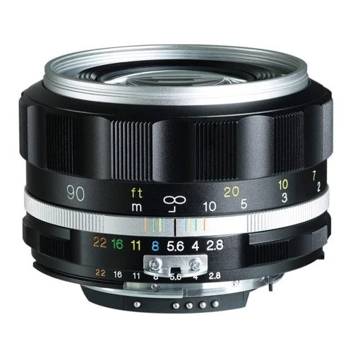Voigtlander APO-Skopar 2.8 / 90mm SLII-S, noir / argent, pour Nikon AI-S