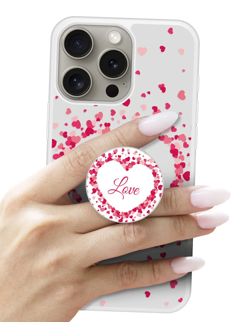 Grip imprimé | Design Confettis de Coeurs Love