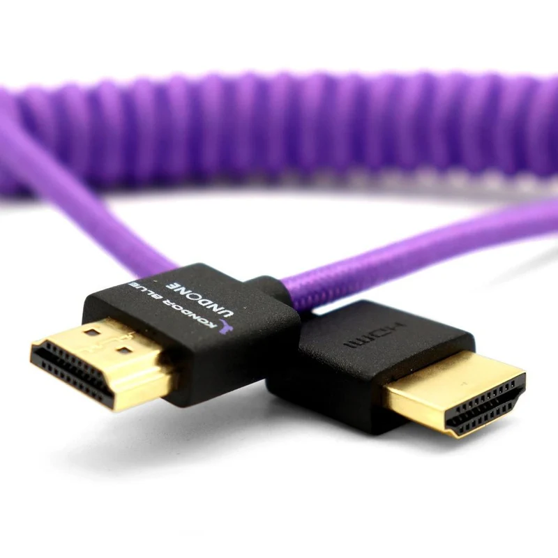 Kondor Blue Gerald Undone MK2 Full HDMI Câble 12"-24" Curled (Violet)