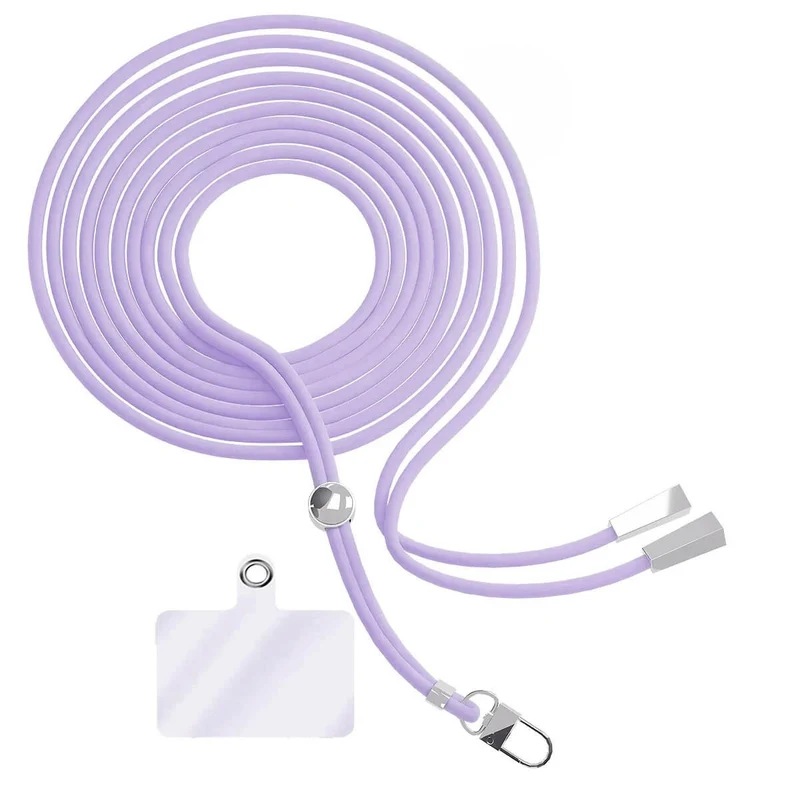 Cordon téléphone en nylon tressé 80cm réglable Violine