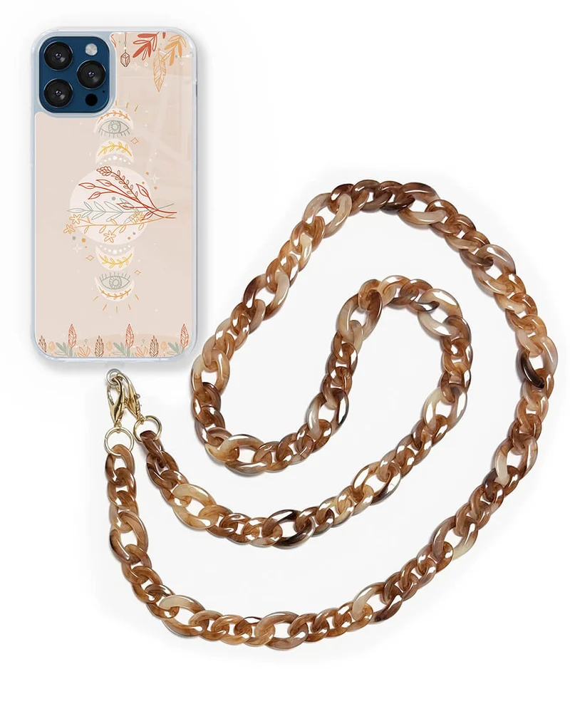 Chaine longue pour téléphone | Caramel