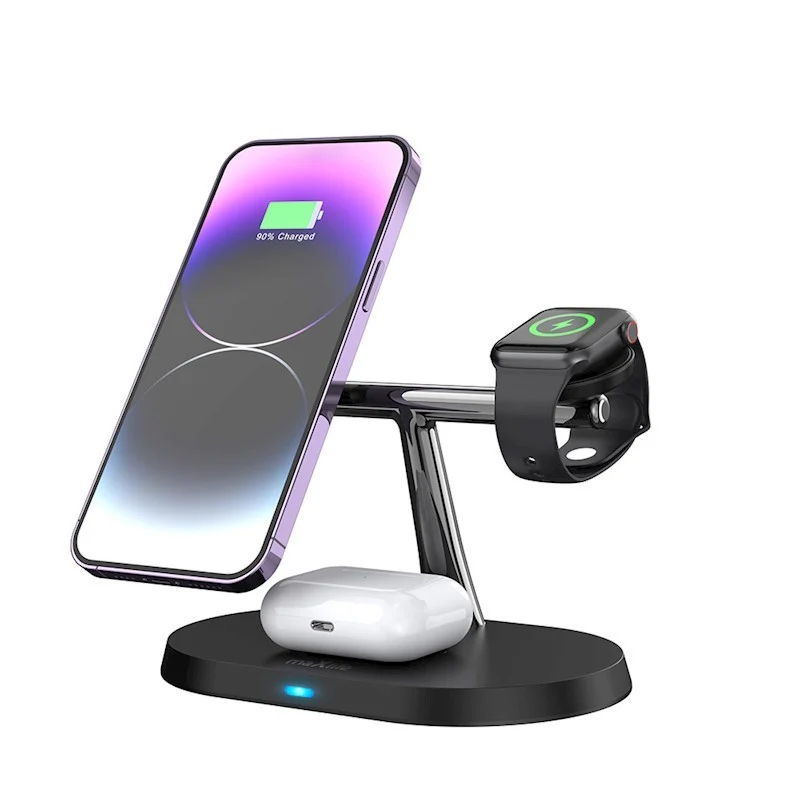 Chargeur sans fil 3 en 1 Maxlife 15W - Noir