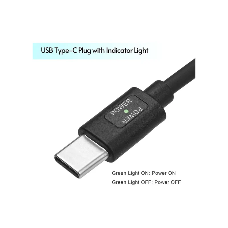 Caruba PD-DCC12 Panasonic DMW-BLF19 Batterie factice, câble spiralé USB Type C