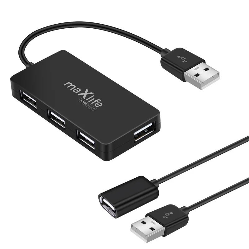 Hub USB 2.0 Maxlife - Noir