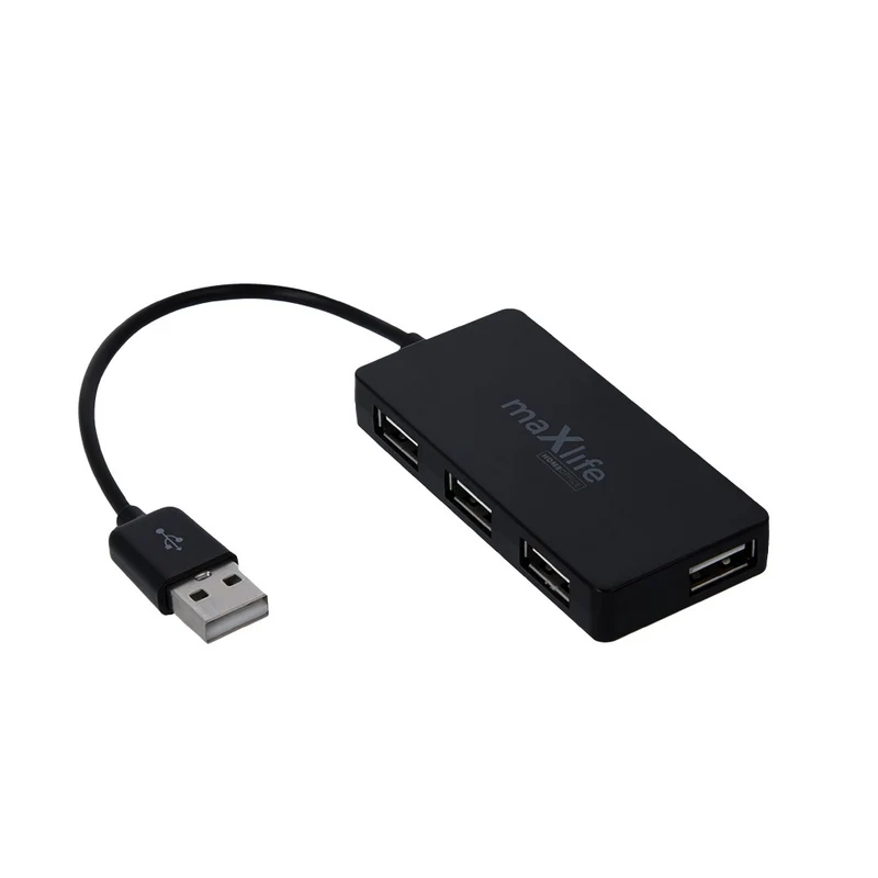 Hub USB 2.0 Maxlife - Noir