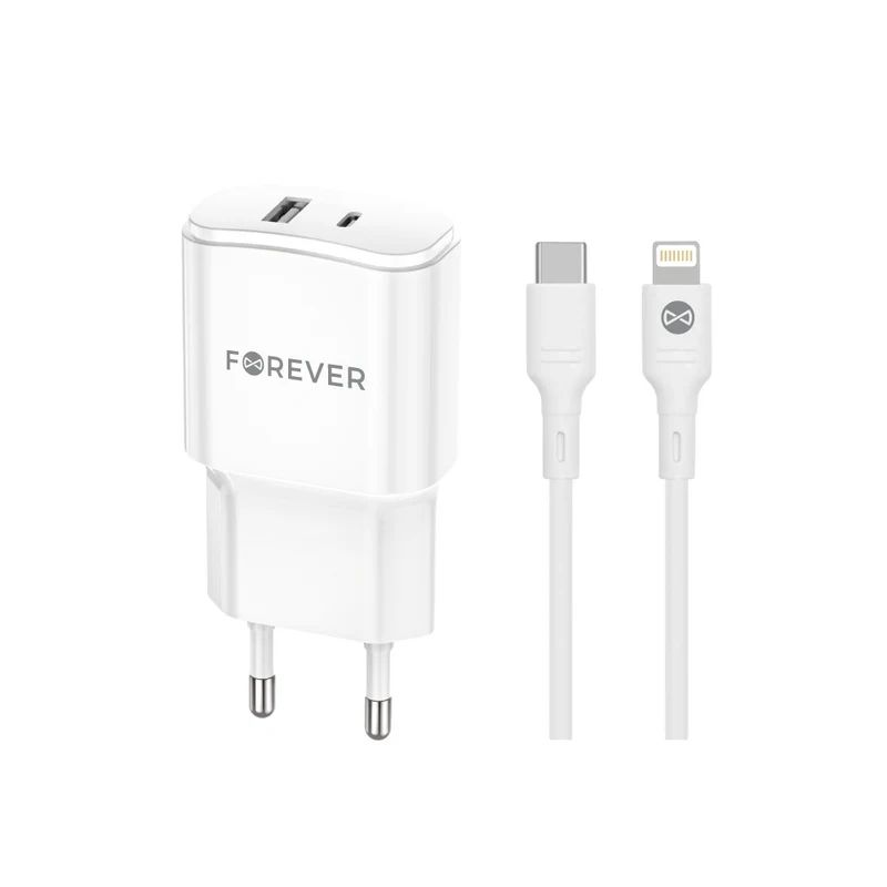 Chargeur USB-C 20W avec câble Lightning