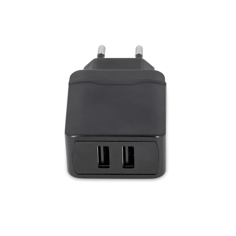 Chargeur secteur double USB 2.4A - Noir