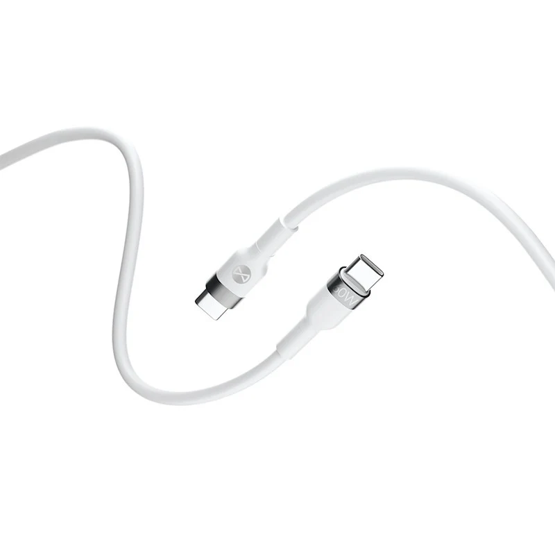 Câble Flexible USB-C vers USB-C 1m 60W - Blanc