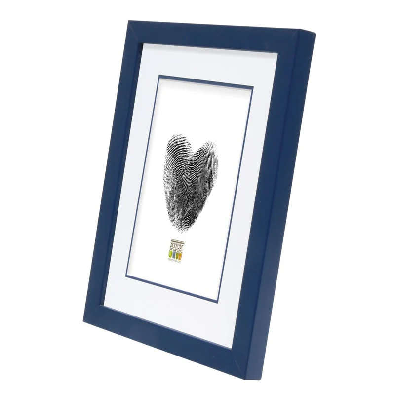 Deknudt Cadre photo bleu avec passe-partout 13x18 S43AM6