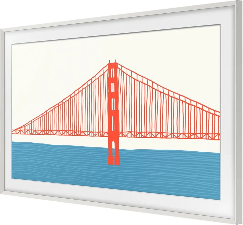 Samsung The Frame Cadre 55 Blanc chanfrein biseauté