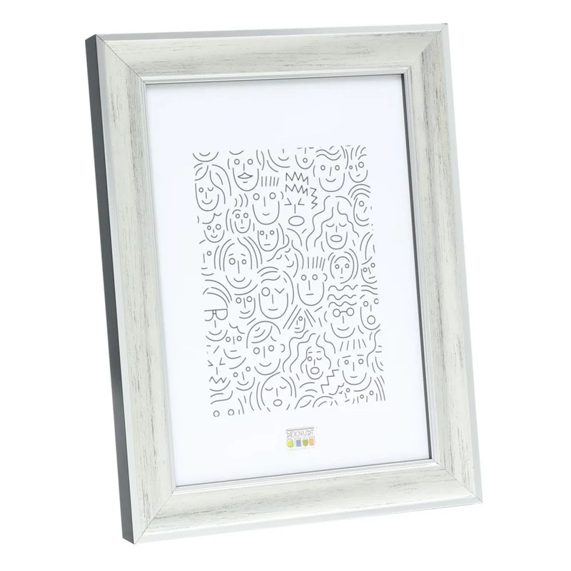 Deknudt Cadre photo en bois argenté avec nuances de gris foncé 18x24 S40JE2