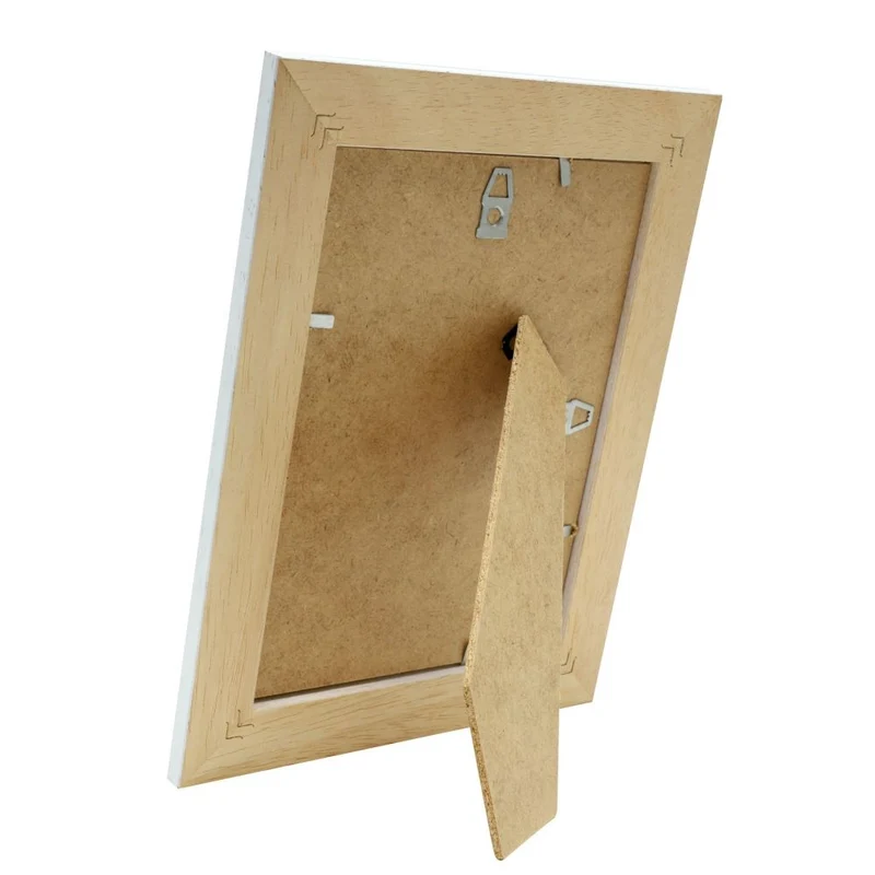 Deknudt Cadre photo blanc avec accent marron 13x18 S221H3