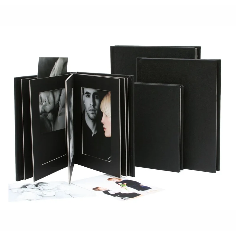 Deknudt Passe-partout Album Noir avec Couverture et Cuir 13x18 A66DA2
