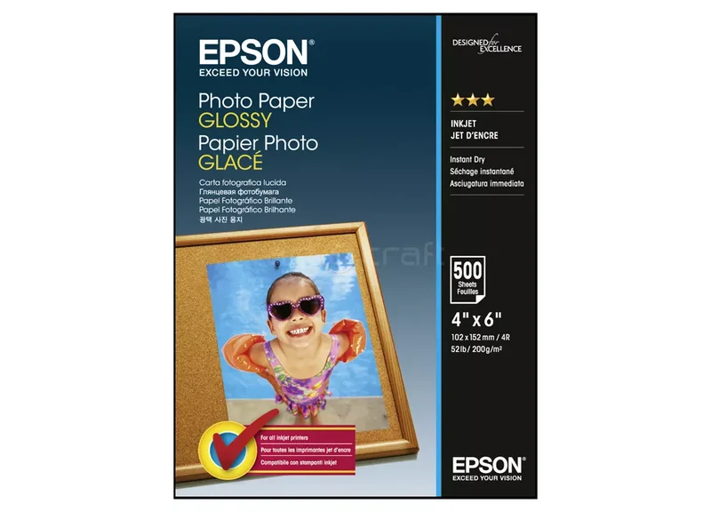 Epson Papier photo Glossy 10x15cm 200g 500 feuilles
